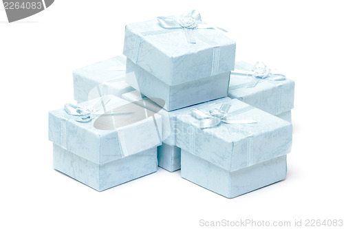 Image of Cyan gift boxes