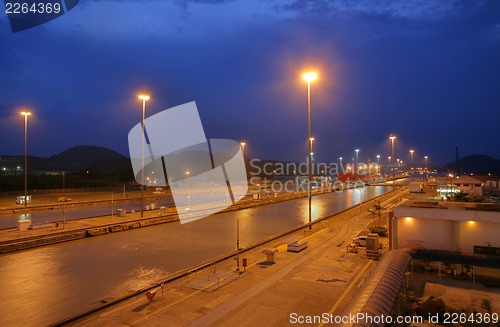 Image of The Panama Canal, which connects the Atlantic Ocean to the Pacif