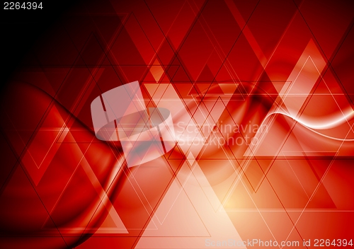 Image of Bright red hi-tech design