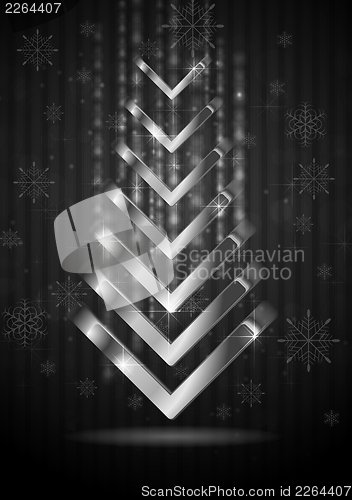 Image of Abstract Christmas fir tree. Vector