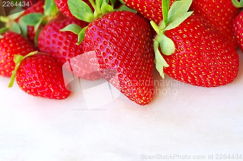 Image of fresh strawberry on the clean  white background