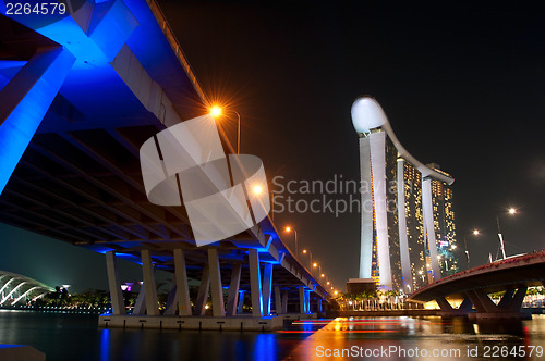 Image of Marina Bay Sands Resort at night