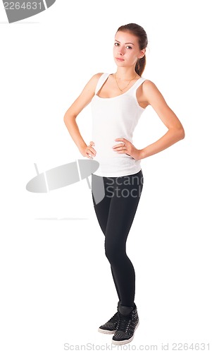 Image of portrait of a pretty sporty girl