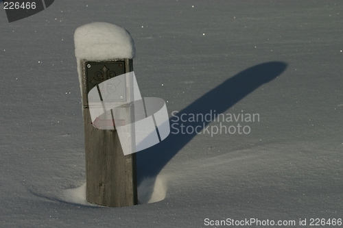 Image of Sign in snow