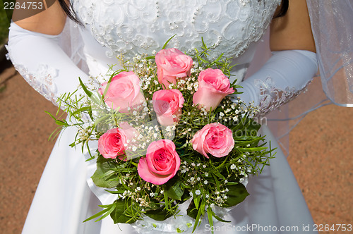 Image of wedding pink bouquet