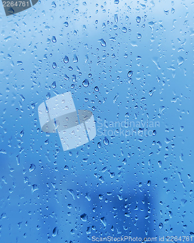 Image of Drops of water on glass