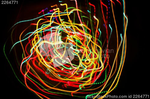 Image of Abstract background with motion glowing lights lines