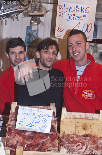 Image of Ballaro, Palermo- selling shrimp