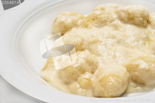 Image of gnocchi with four cheese sauce