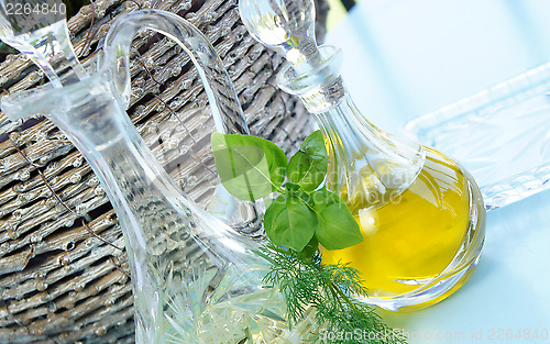 Image of Olive oil and herbs
