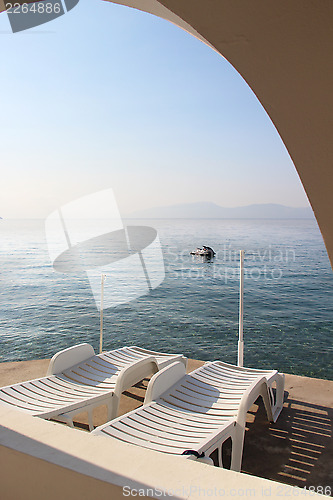 Image of Beautiful turquoise sea and nature