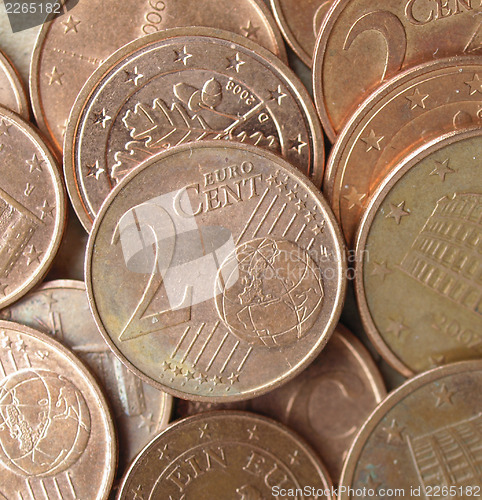 Image of Euro coins background