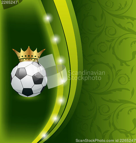 Image of Football card with ball and crown