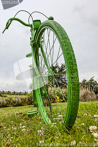 Image of Old Green Bicycle 