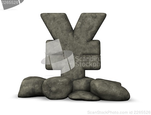 Image of stone yen symbol