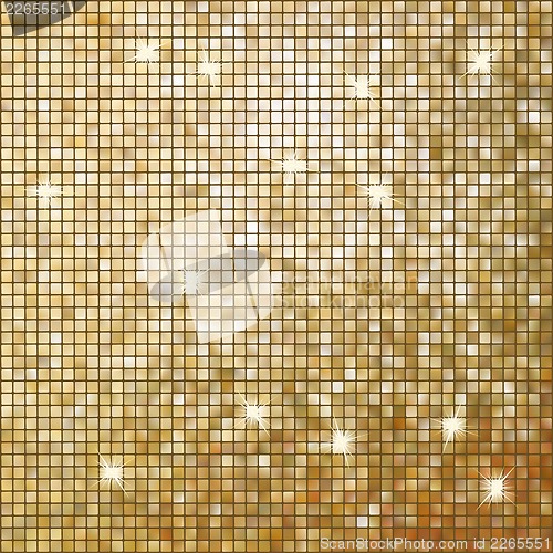 Image of Amazing template on gold glittering. EPS 10