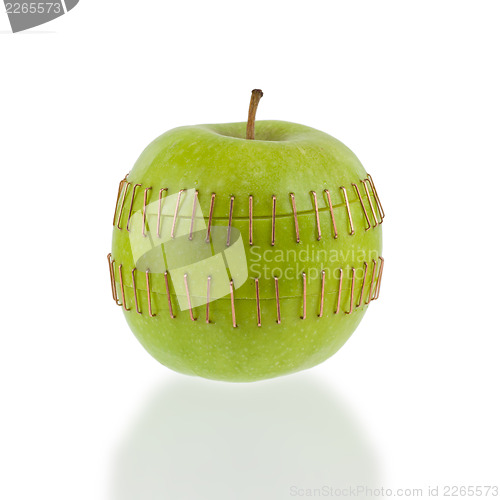 Image of Sliced apple halves