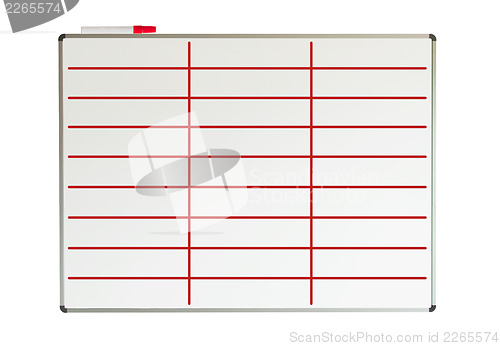 Image of Whiteboard with lines drawn on it