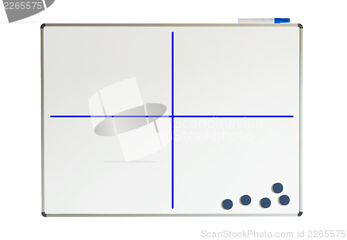 Image of Whiteboard with lines drawn on it