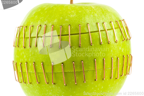 Image of Sliced apple halves