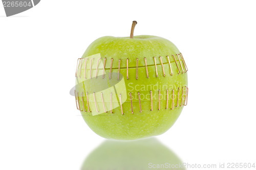 Image of Sliced apple halves