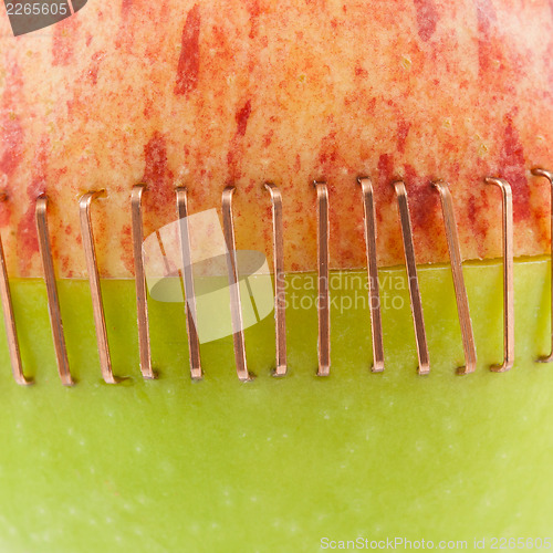 Image of Sliced apple halves