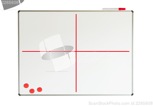 Image of Whiteboard with lines drawn on it