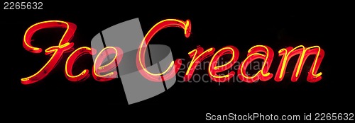 Image of Ice cream neon sign