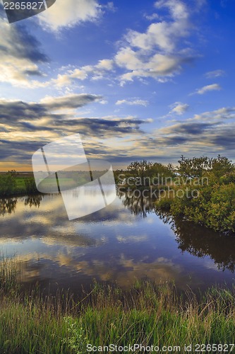 Image of sunrise in the wetlands of Roses