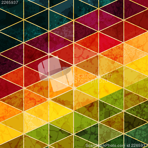 Image of Colorful abstract geometric background with triangular polygons.