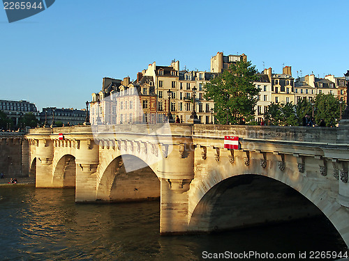 Image of Pont neuf at sunset, Paris, France june 2013