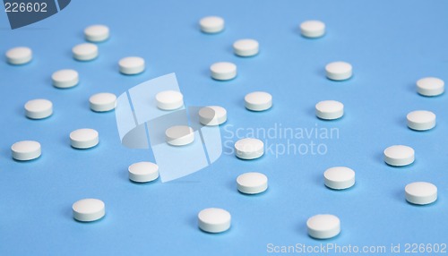 Image of White pills background