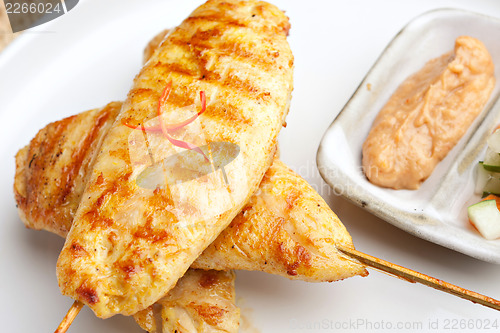 Image of Grilled Chicken Satay Close Up