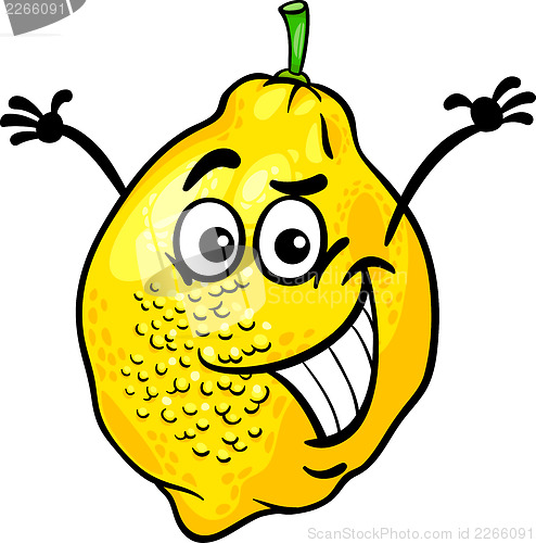 Image of funny lemon fruit cartoon illustration