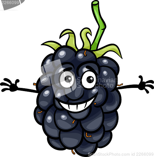 Image of funny blackberry fruit cartoon illustration