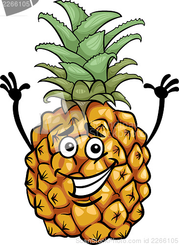 Image of funny pineapple fruit cartoon illustration