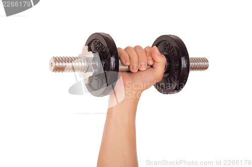 Image of Dumbbell and hand