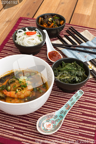 Image of Japanese soup with shrimps