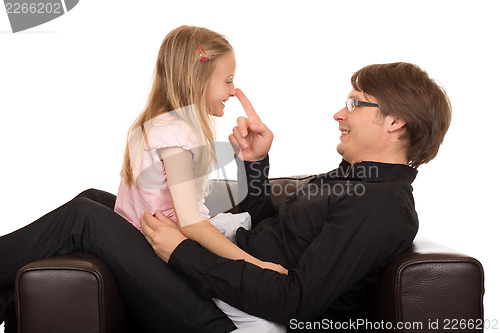 Image of Father playing with his daughter