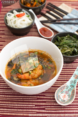 Image of Chinese soup with shrimps