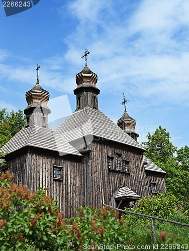 Image of Big old wooden orthodox church