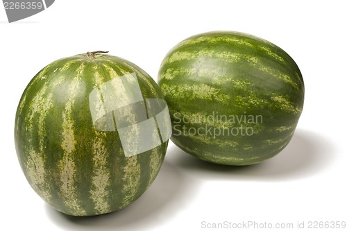 Image of Ripe and juicy water melon isolated on white background