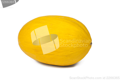 Image of Fresh yellow cantaloupe melon isolated on white background