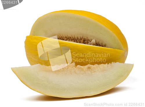 Image of A fresh and delicious melon isolated on white background
