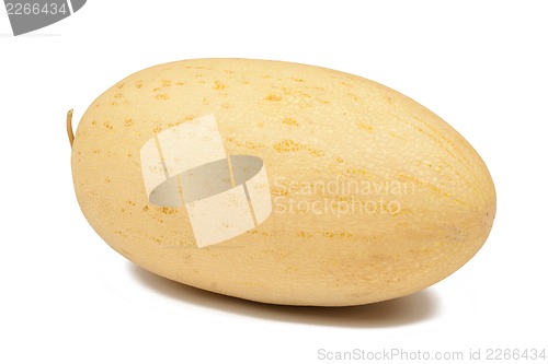 Image of Fresh yellow cantaloupe melon isolated on white background