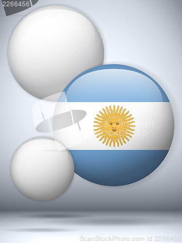 Image of Argentina Flag Glossy Button