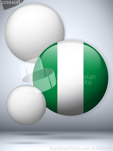 Image of Nigeria Flag Glossy Button