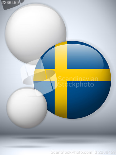 Image of Sweden Flag Glossy Button