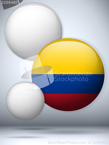 Image of Colombia Flag Glossy Button