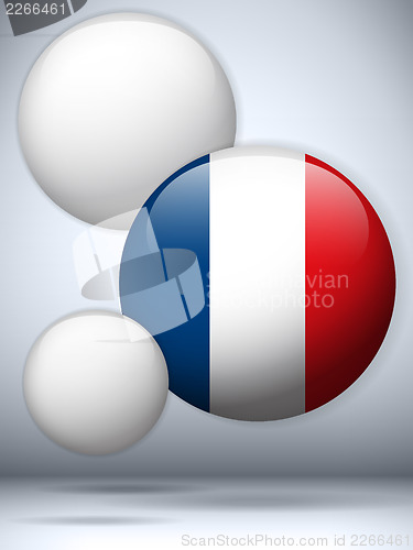 Image of France Flag Glossy Button